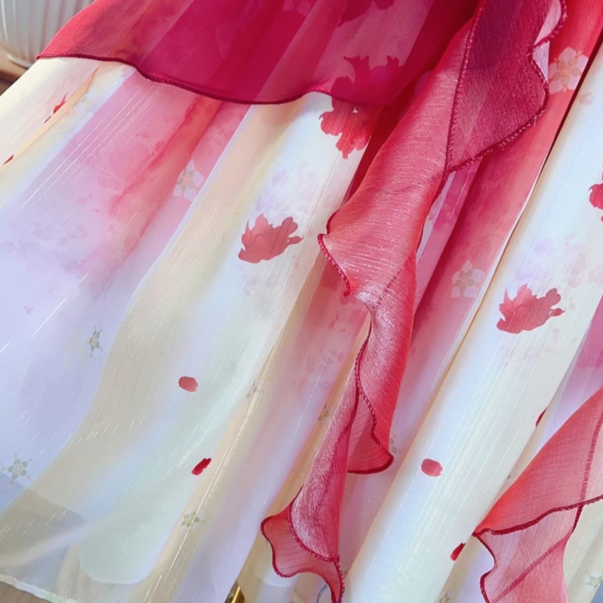 Peony Fairy (Red) Kids Hanfu Dress thumbnail 4
