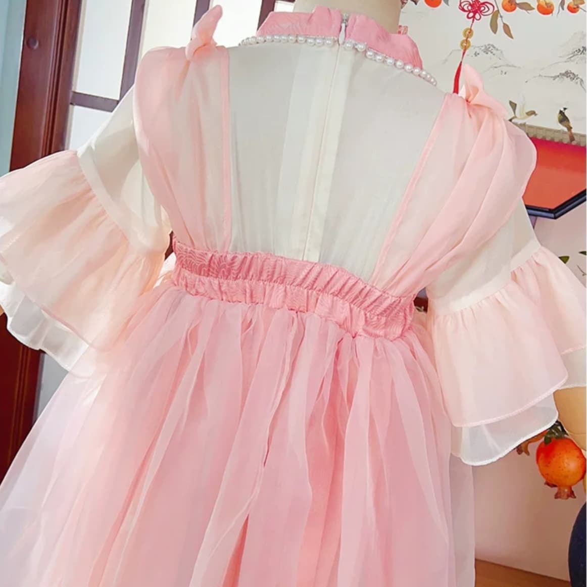 Peony Fairy (Pink) Kids Hanfu Dress thumbnail 5