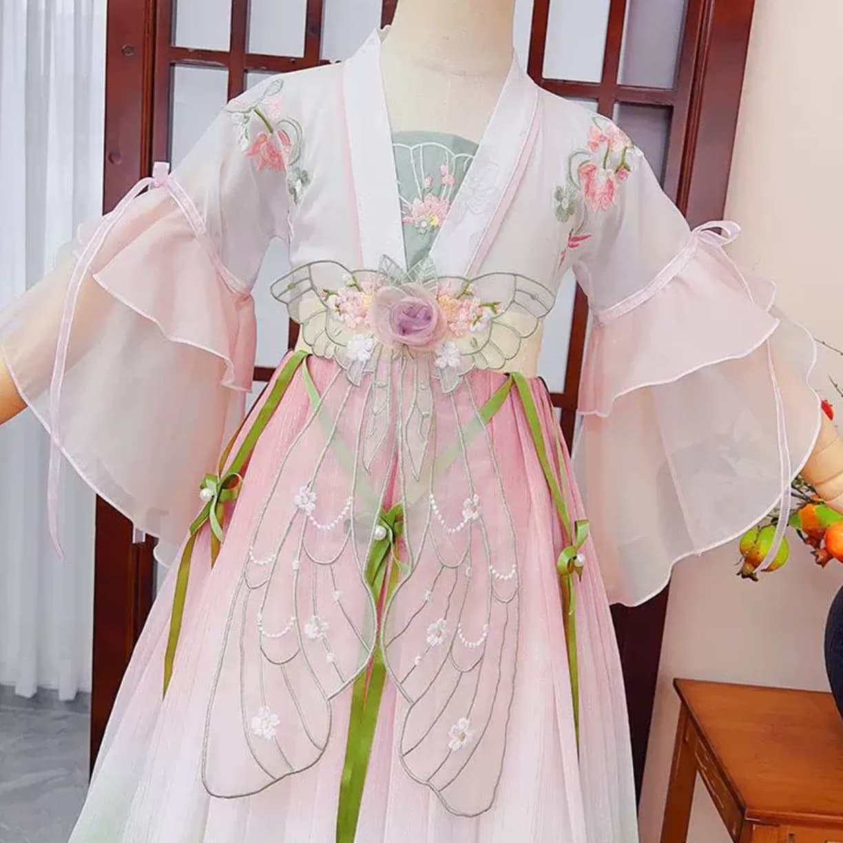 Fairy Fairy (Green) Kids Hanfu Dress thumbnail 3