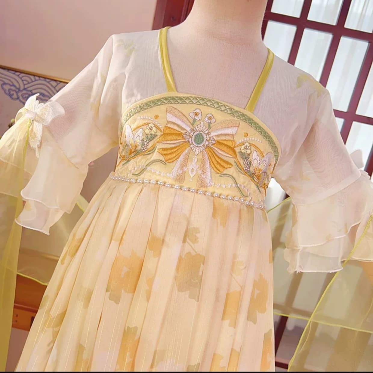 Osmanthus Fairy (Yellow) Kids Hanfu Dress thumbnail 3