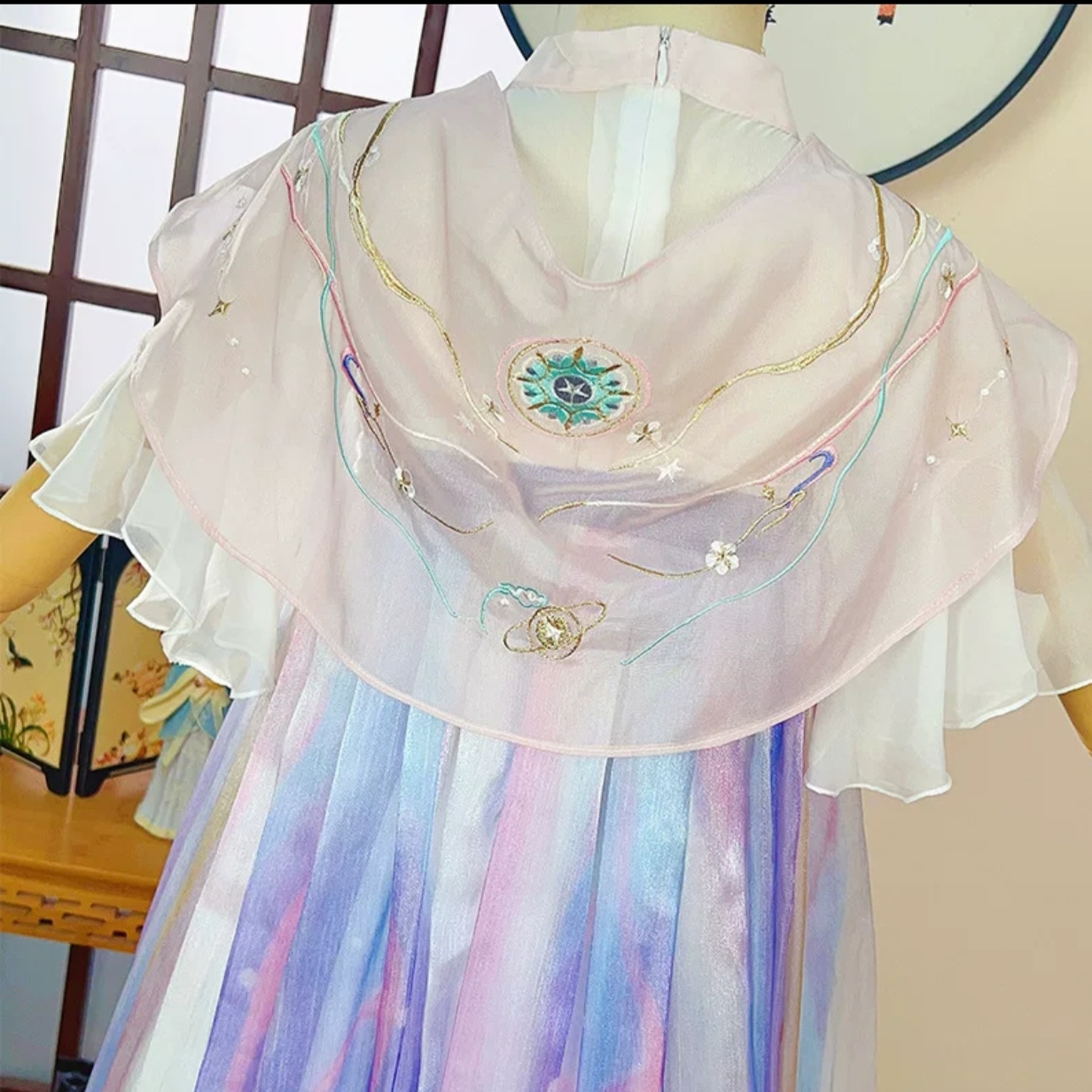 Tiangong Rabbit (Blue) Kids Hanfu Dress thumbnail 5