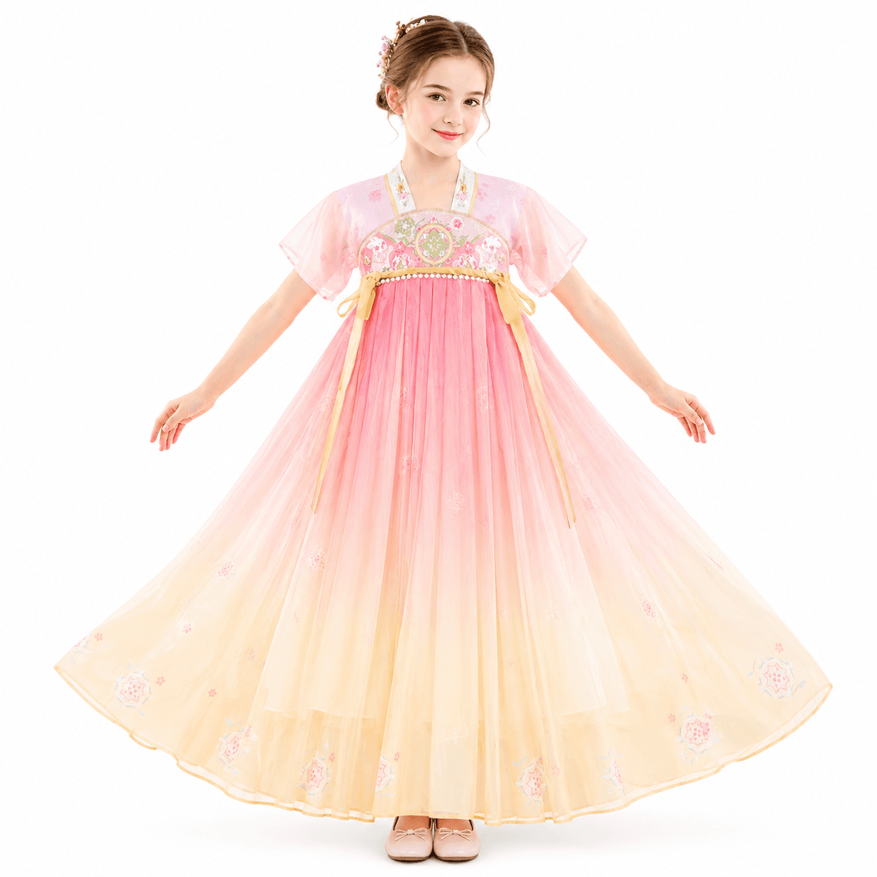 Rabbit Elf (Pink) Kids Hanfu Dress