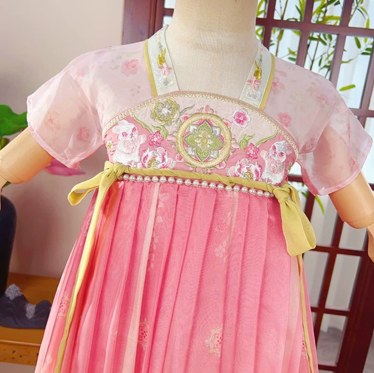 Rabbit Elf (Pink) Kids Hanfu Dress thumbnail 3