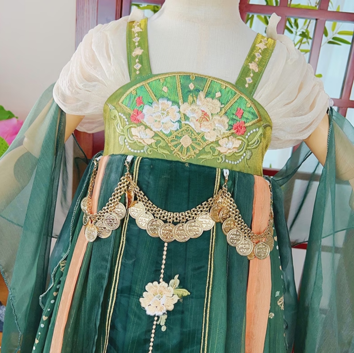 The Wizard of Oz (Dark Green) Kids Hanfu Dress thumbnail 5