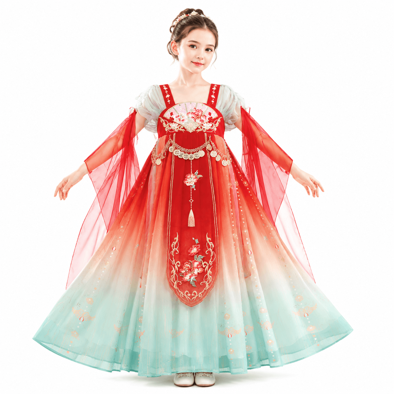 The Wizard of Oz (Red) Kids Hanfu Dress