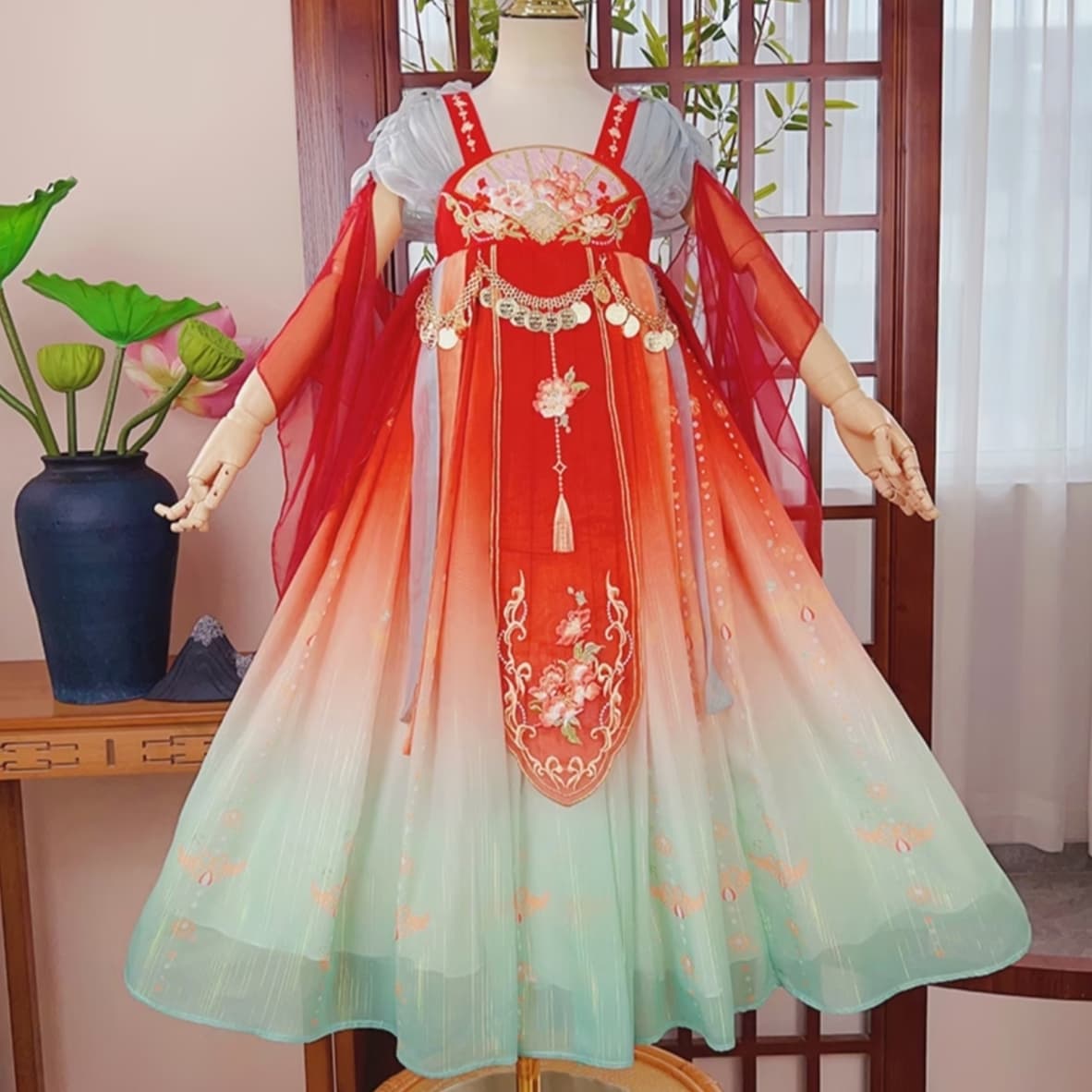 The Wizard of Oz (Red) Kids Hanfu Dress alternate view